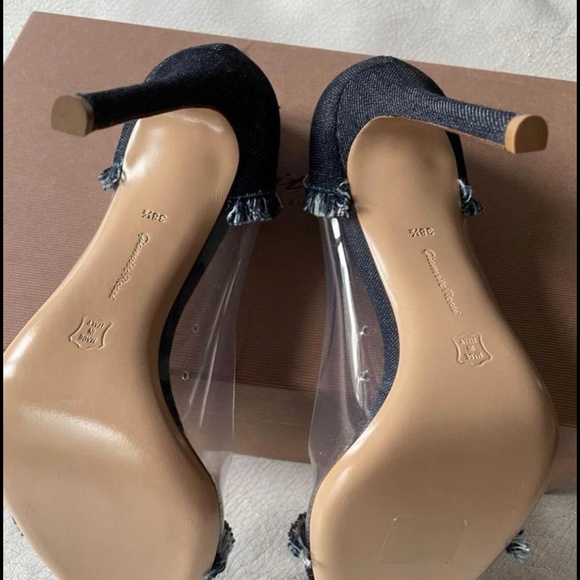 Gianvito Rossi - Denim and clear high heel - Picture 3 of 3